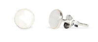 Load image into Gallery viewer, Perlmutt Ohrstecker rund Silberohrstecker Damen Muschel Schmuck Ohrringe 925er Sterling Silber - chicnit.com
