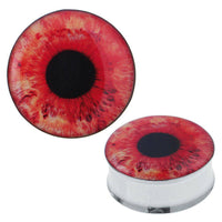 Load image into Gallery viewer, Plug Tunnel Auge rot Pupille Edelstahl Acryl Expander Piercing Chirurgenstahl - chicnit.com
