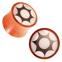 Load image into Gallery viewer, Sabaholz Plug Stern hohl Inlay Resin schwarz weiß schillernd Shell Tunnel Tribal Expander - chicnit.com
