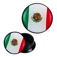 Load image into Gallery viewer, Schraub Plug Acryl Flagge Mexiko rot grün Expander Piercing Ohrschmuck - chicnit.com
