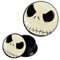 Load image into Gallery viewer, Schraub Plug Acryl schwarz weißes Gespenst Naht Mund Piercing Ohrschmuck - chicnit.com
