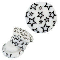 Load image into Gallery viewer, Schraub Plug Acryl weiß und schwarze Sterne Piercing Ohrschmuck - chicnit.com
