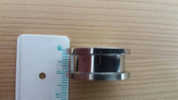 Load image into Gallery viewer, Schraubplug Chirurgenstahl Tunnel Edelstahl silber Spinnennetz Neon Grün Acryl Plug - chicnit.com
