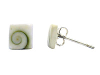 Load image into Gallery viewer, Shivaauge Quadrat Silberohrstecker Ohrstecker 925er Silber Shiva Auge Eye - chicnit.com
