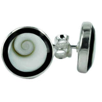 Load image into Gallery viewer, Shivaauge schwarz rund 10 mm Silberohrstecker Ohrringe Ohrstecker 925er Silber Shiva Auge Eye Damen Schmuck - chicnit.com

