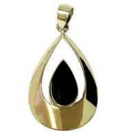Load image into Gallery viewer, Silberanhänger Tropfen Anhänger Onyx Silber schwarz - chicnit.com
