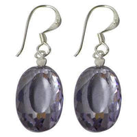 Load image into Gallery viewer, Silberohrringe Ohrringe Ohrhänger Zirkonia oval facettiert 925er Sterlingsilber - chicnit.com
