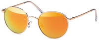 Load image into Gallery viewer, Sonnenbrille rund Gläser John Lennon Style 400UV Metallrahmen golden verspiegelt - chicnit.com
