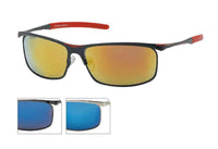 Load image into Gallery viewer, Sonnenbrille zweifarbig Herren Brille Metall verspiegelt 400 UV lange Bügelkappen - chicnit.com
