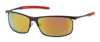 Load image into Gallery viewer, Sonnenbrille zweifarbig Herren Brille Metall verspiegelt 400 UV lange Bügelkappen - chicnit.com
