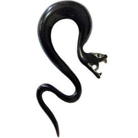 Load image into Gallery viewer, Tribal Buffalo Horn Piercing Expander schwarz Viper Schlange Plug Tunnel Ohrhänger Ohrstecker - chicnit.com
