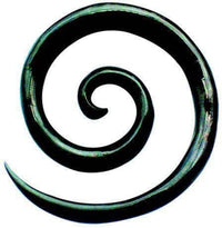 Load image into Gallery viewer, Tribal Buffalo Horn Piercing schwarz XL-Spirale Plug Expander Ohrhänger Ohrstecker - chicnit.com

