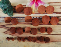 Load image into Gallery viewer, Tribal Holz Plug braun rot Maserung Holzplug handgeschnitzt Rosenholz Tunnel Expander - chicnit.com
