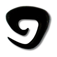 Load image into Gallery viewer, Tribal Horn Piercing Expander Triangel-Spirale Ohrring schwarz Plug Tunnel Ohrhänger Ohrstecker - chicnit.com
