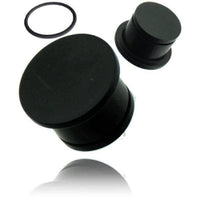 Load image into Gallery viewer, Tribal Plug schwarz single flared Eisenholz konkav Holzplug handgeschnitzt Tunnel Expander - chicnit.com
