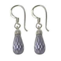 Load image into Gallery viewer, Tropfen Zirkonia Ohrringe facettiert bunt 925 Sterling Silber lila rosa rot orange - chicnit.com
