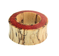 Load image into Gallery viewer, Tunnel Tamarinden Holz Rim breit crushed rot Stein double flared - chicnit.com
