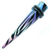 Load image into Gallery viewer, Zebra Piercing Expander Dehnungsstab Straight Dehnstab Unisex Ohrschmuck Tunnel Plug Regenbogen - chicnit.com
