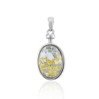Load image into Gallery viewer, Zirkonia Anhänger Silberschmuck 925er Sterling Silber Fassung Zirkonia groß oval facettiert - chicnit.com
