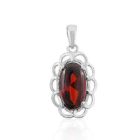 Load image into Gallery viewer, Zirkonia Anhänger Silberschmuck 925er Sterling Silber Fassung Zirkonia oval rot lila - chicnit.com
