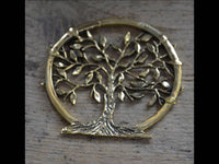 Load image into Gallery viewer, Clicker Piercing Ohrgewicht 3mm Baum des Lebens Messing - chic - net.de
