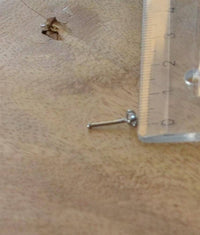 Load image into Gallery viewer, Edelstahl Nasenstecker 0,8 mm Nostril weiß Zirkonia - chic - net.de
