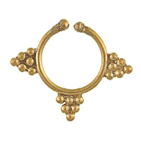 Load image into Gallery viewer, Fake Brass Septum Piercing Nasenringe golden antik Tribal Look mit 3 Spitzen - chic - net.de
