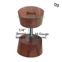 Load image into Gallery viewer, Fake Holz Plug Tamarinde Kokosschale Blume geschnitzt hell Edelstahl Organic Tribal - chic - net.de
