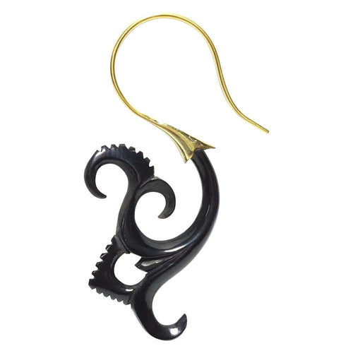 Fake Horn Piercing Hook Ohrring Brass Zacken Fishtail - chic - net.de