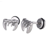 Load image into Gallery viewer, Fake Piercing Expander schwarz Gebiss Vampier Zähne Schaubverschluss Edelstahl - chic - net.de
