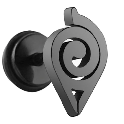 Fake Plug Piercing Edelstahl 10mm Ohrstecker Konoha - chic - net.de