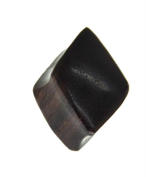 Flesh Plug Holz Raute Karo dunkel double flared - chic - net.de