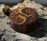 Load image into Gallery viewer, Flesh Plug Holz Yin Yang Baum des Lebens double flared - chic - net.de
