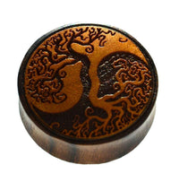Load image into Gallery viewer, Flesh Plug Holz Yin Yang Baum des Lebens double flared - chic - net.de
