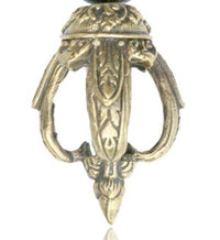 Load image into Gallery viewer, Holz Ohr Hook Piercing Ohrgewicht gold antik dunkel 4mm 10,3g Messing Tropfen - chic - net.de
