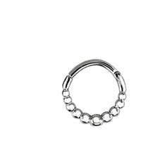 Load image into Gallery viewer, Klapp Segmentring Piercing Kugeln Edelstahl Gold PVD - chic - net.de
