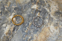 Load image into Gallery viewer, Klapp Segmentring Piercing Kugeln Edelstahl Gold PVD - chic - net.de
