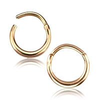 Load image into Gallery viewer, Klapp Segmentring Piercing Sichel Edelstahl Gold PVD - chic - net.de
