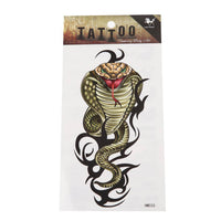 Load image into Gallery viewer, Klebetattoo Schlange Kobra grün grau Tribal schwarz groß 1 Motiv 1 Bogen - chic - net.de
