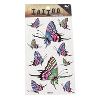 Load image into Gallery viewer, Klebetattoo Schmetterlinge bunt blau grün pink lila 10 Motive 1 Bogen - chic - net.de
