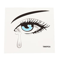 Load image into Gallery viewer, Klebetattoo temporär Auge schwarz weinend blaue Pupille Träne einzeln 1 Bogen - chic - net.de
