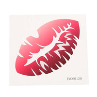 Load image into Gallery viewer, Klebetattoo temporär Lippenabdruck Lippenstift Knutschfleck rot einzeln 1 Bogen - chic - net.de
