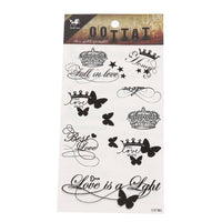 Load image into Gallery viewer, Klebetattoos Tattoo Krone Schmetterling Sterne Love Story 1 Bogen 9 Motive - chic - net.de
