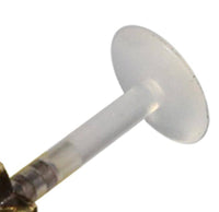 Cargar imagen en el visor de la galería, Labret Lippen Piercing Acryl Lotus Blume antik golden Brass Motiv - chic - net.de
