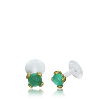 Cargar imagen en el visor de la galería, Labret Lippen Piercing Bio Plastic gold Brass Stein - chic - net.de
