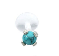 Cargar imagen en el visor de la galería, Labret Lippen Piercing Bio Plastic Silber Stein - chic - net.de
