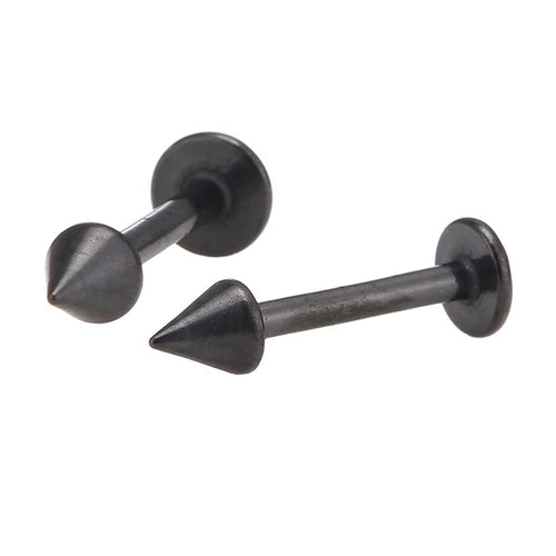 Labret modisches Piercing 13 mm aus Edelstahl schwarz mit Cone Spitze - chic - net.de