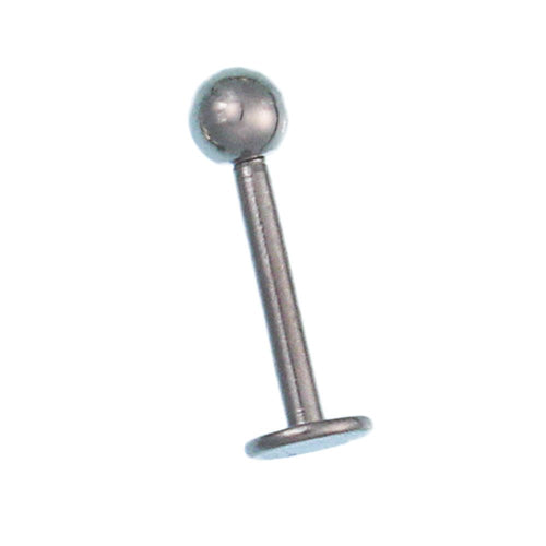 Labret Stecker modisches Piercing aus Edelstahl in silber mit Kugel klein - chic - net.de
