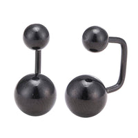 Load image into Gallery viewer, Long Staples Barbell 90 Grad Schraubverschluss zwei Kugeln große und klein schwarz - chic - net.de
