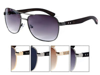 Load image into Gallery viewer, LOOX Sonnenbrille Pilotenbrille 400UV getönt Bambusholz Bügel rot - Modell Saigon - chic - net.de
